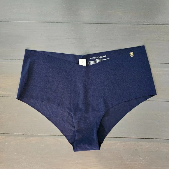 Victoria's Secret Women's Blue Low Rise Bikini No-Show Hiphugger Panty Size L - Picture 1 of 13